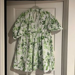 Maeve Green floral mini dress